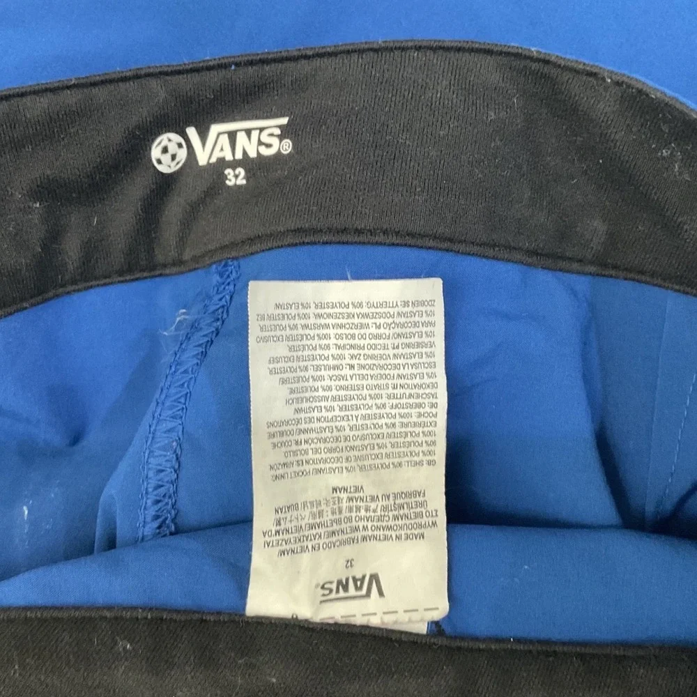 Vans Mens Blue Checkerboard Board Shorts Size 32 VN0007XR7WM Surf Swim Trunks